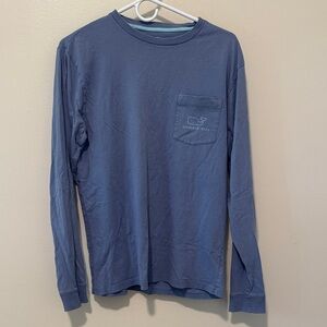 Vineyard Vines Men's Slate Blue Long Sleeve Tee